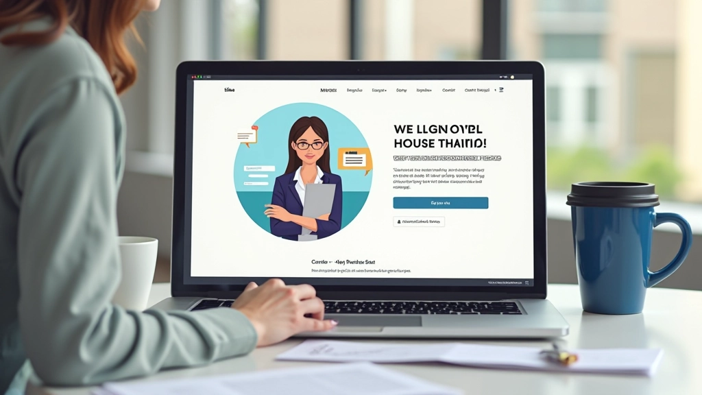 Hero-Bild einer modernen Website mit großformatiger illustrierter Grafik im oberen Bereich